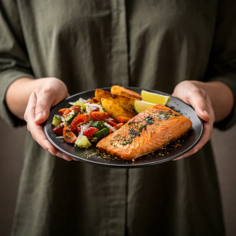 Japanese bowl with fresh ingredients
